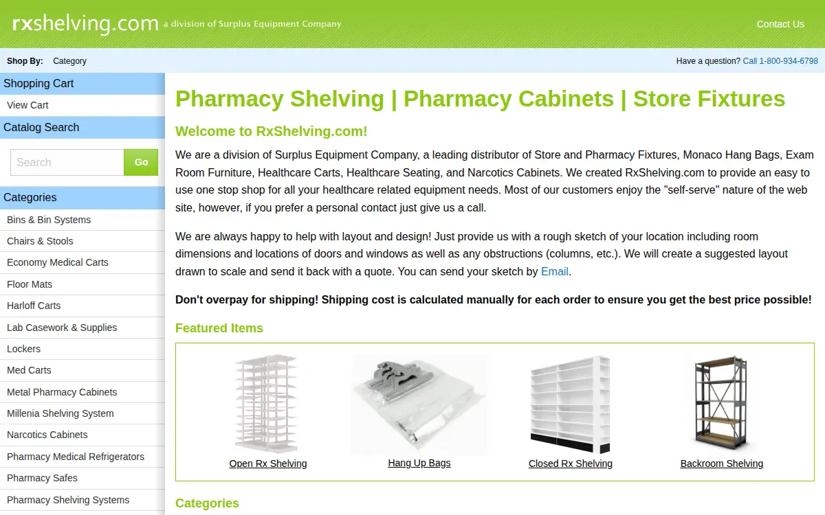 Homepage of Surplus Equipment Co, INC