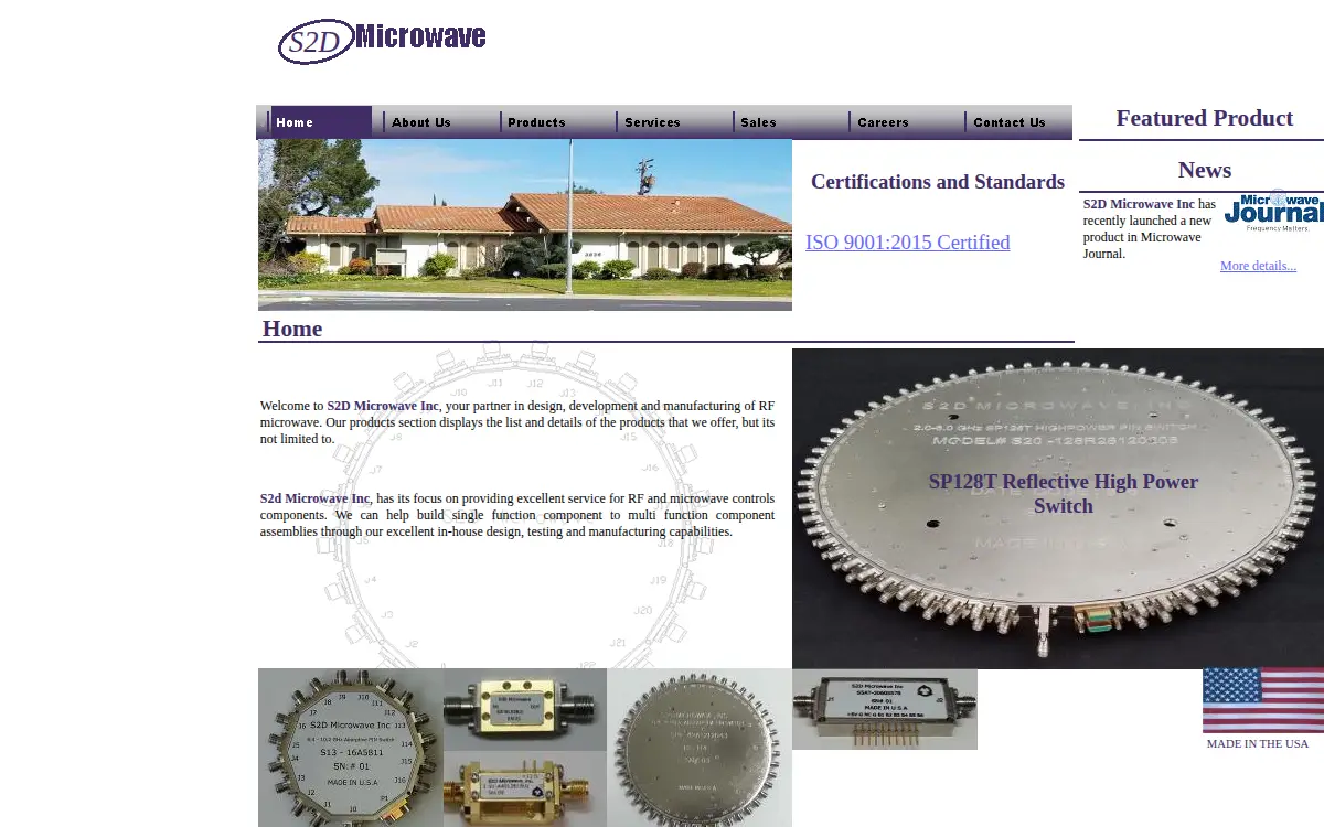 Homepage of S2d Microwave INC