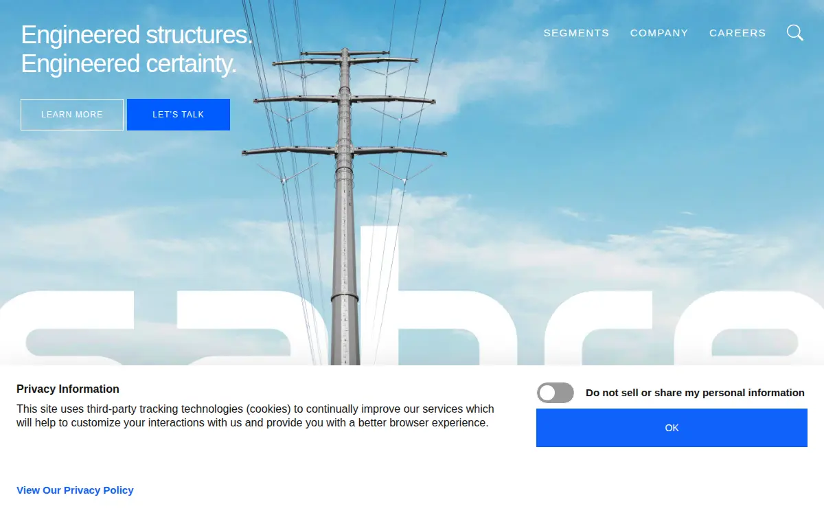 Homepage of Sabre Communications CORP