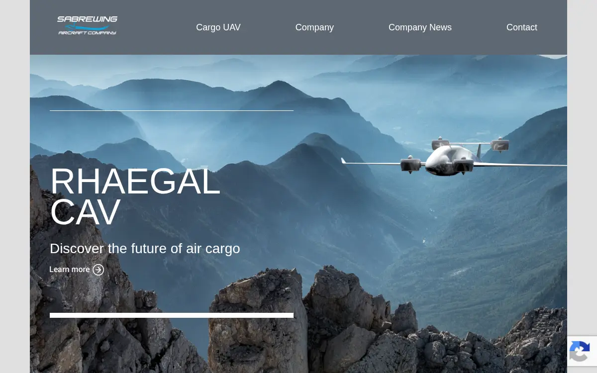 Homepage of Sabrewing Aircraft Company, INC