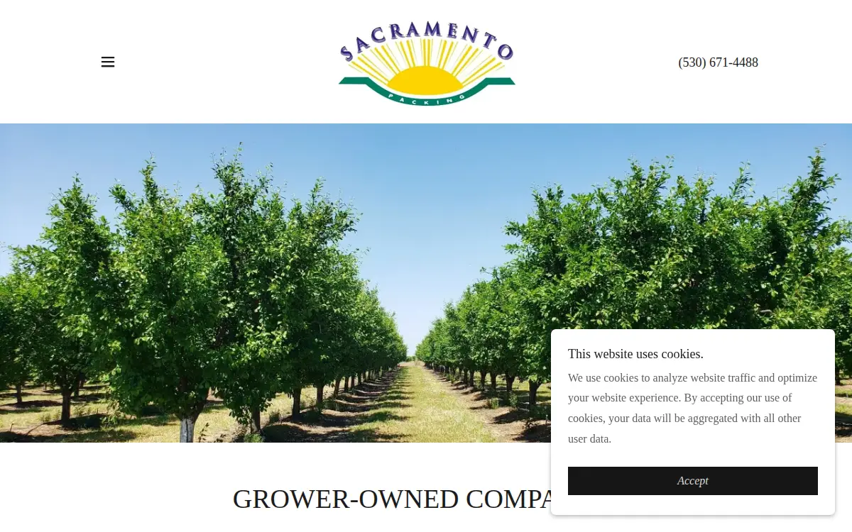Homepage of Sacramento Packing INC