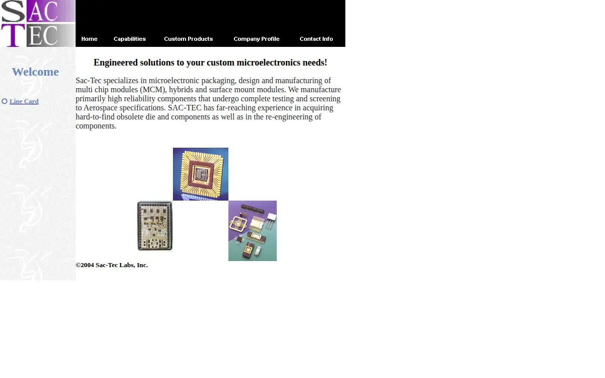 Homepage of Sac-tec Labs INC