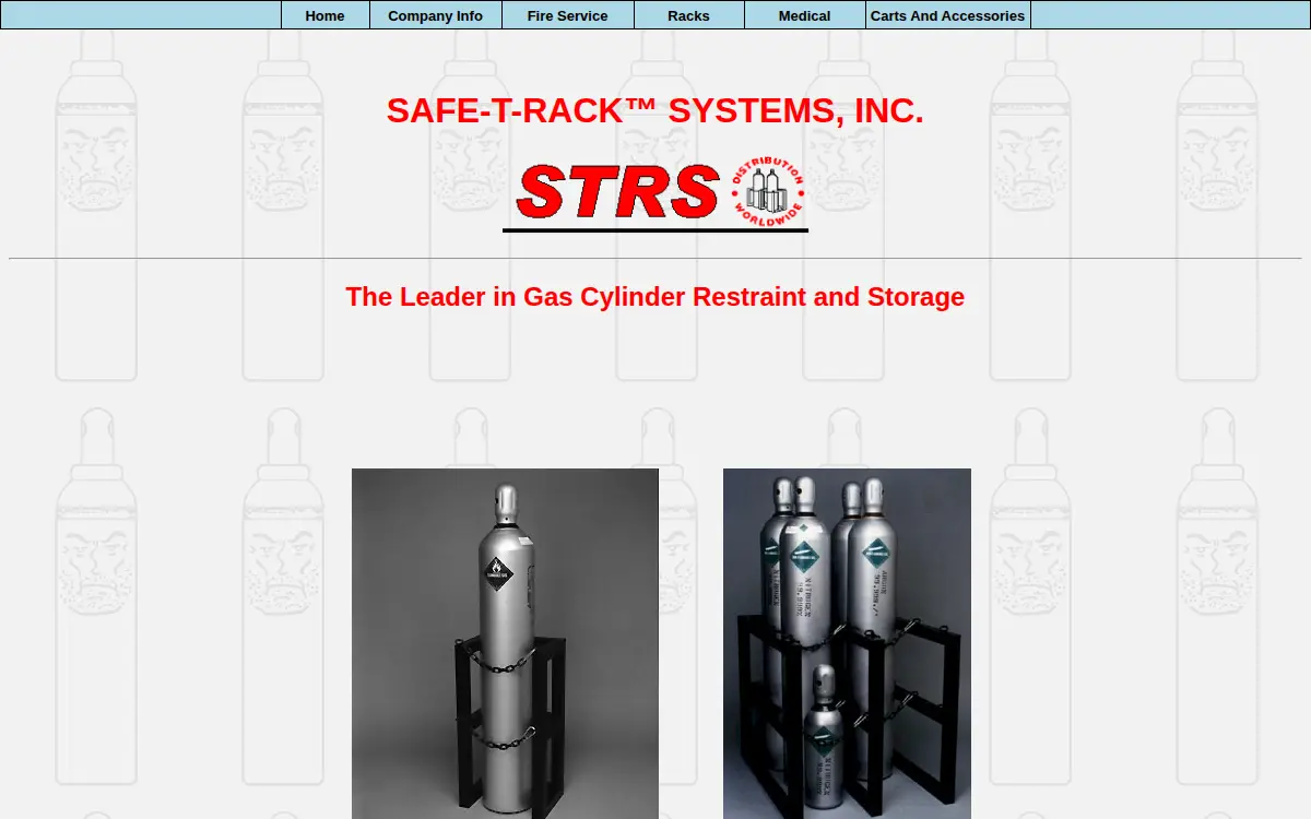 Homepage of Safe-t-rack Systems, INC.