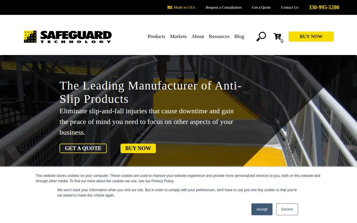 Homepage of Safeguard Technology, INC.