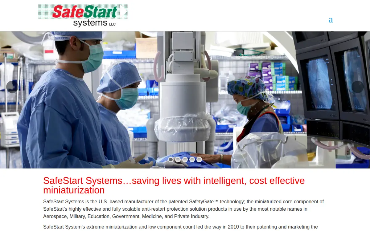 Homepage of Safestart Systems, LLC