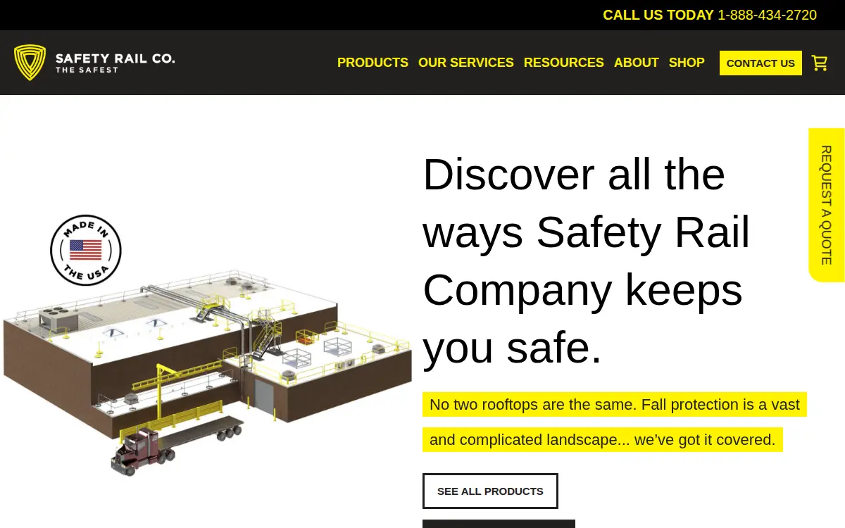 Homepage of Safety Rail Company LLC