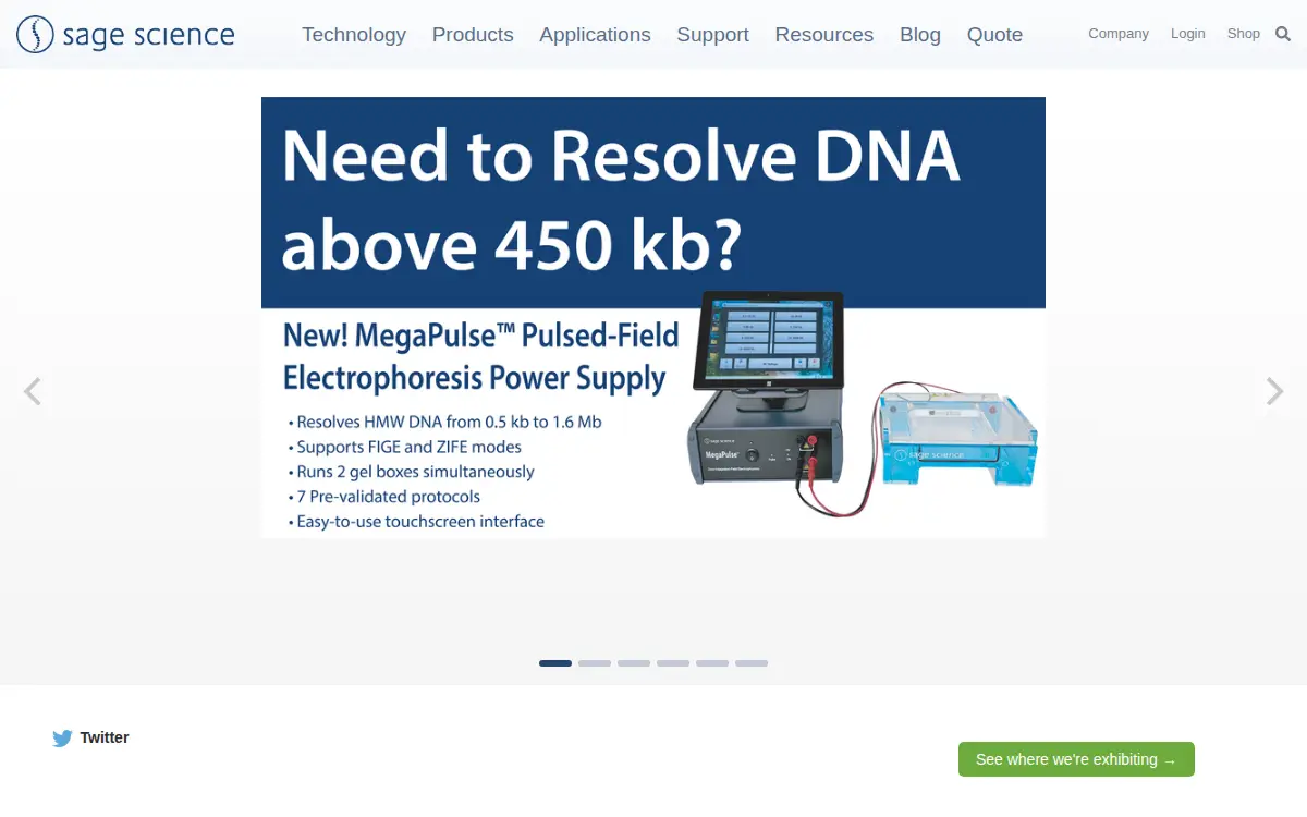 Homepage of Sage Science, INC.