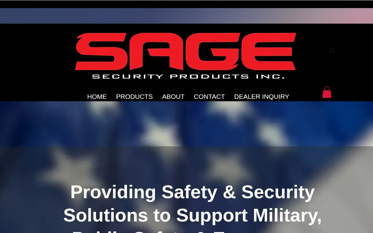 Homepage of Sage Security Products INC