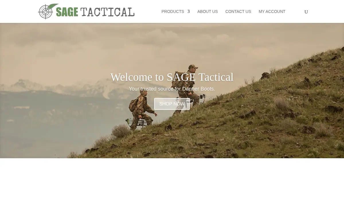 Homepage of Sage Tactical