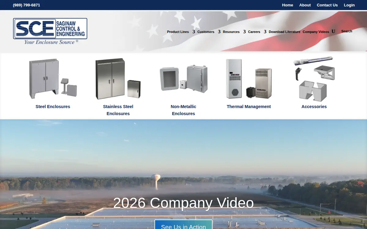 Homepage of Saginaw Control & Engineering INC