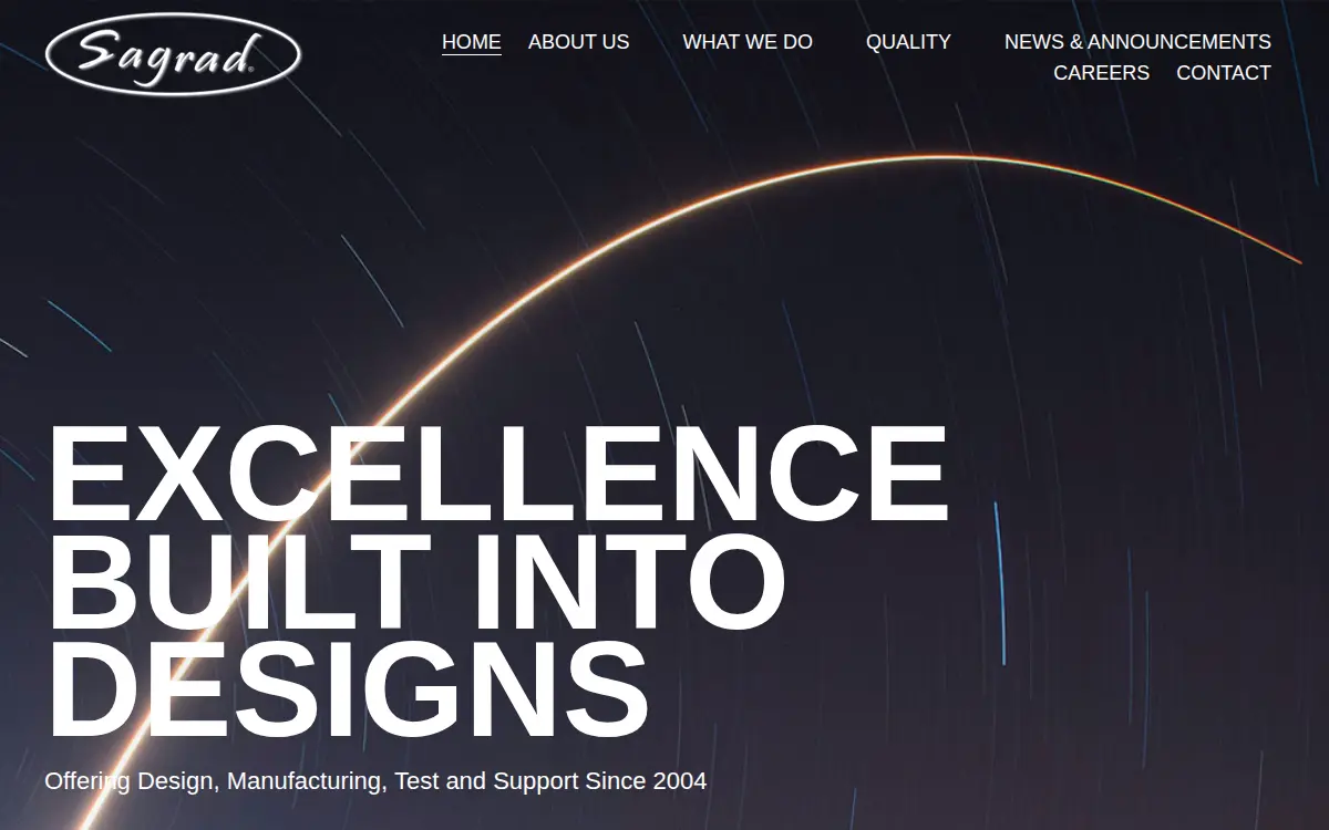 Homepage of Sagrad, INC.