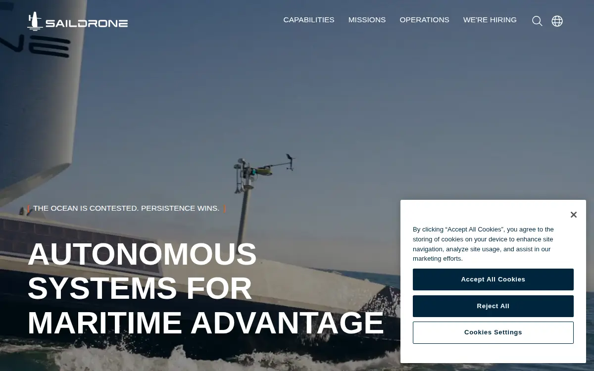 Homepage of Saildrone INC