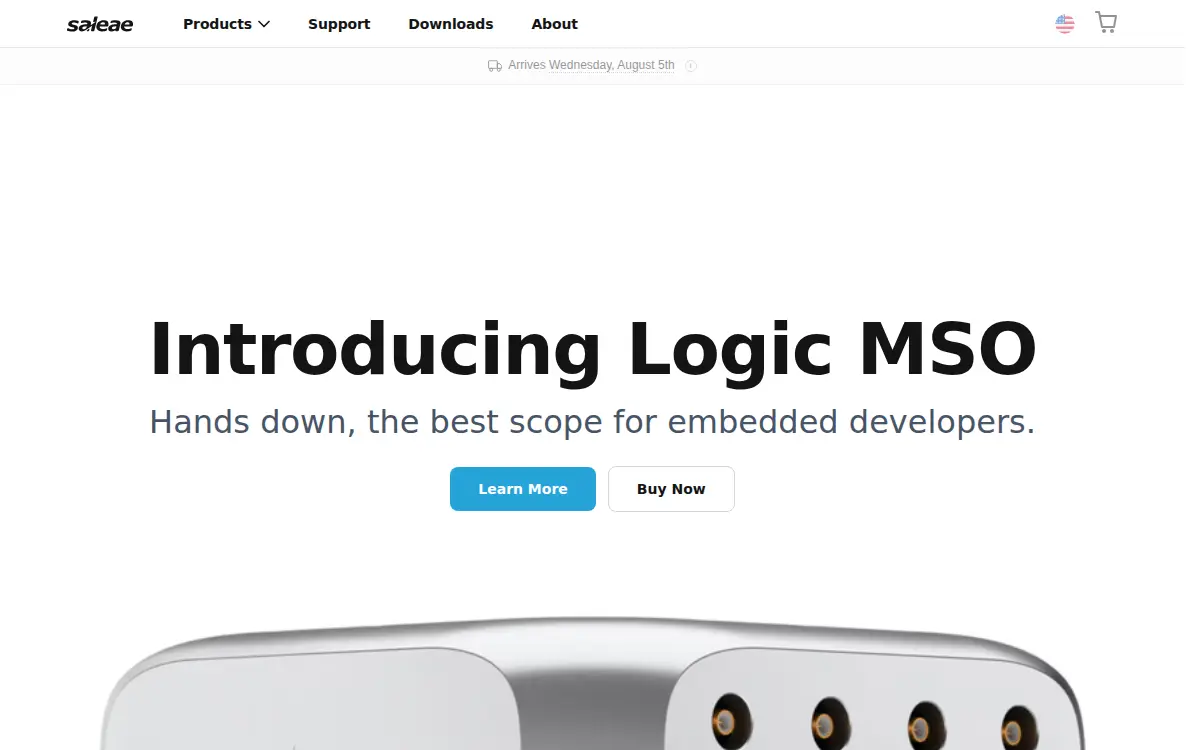 Homepage of Saleae, INC.
