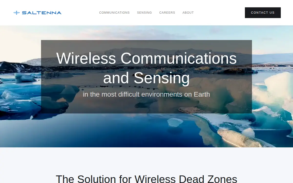 Homepage of Saltenna INC.