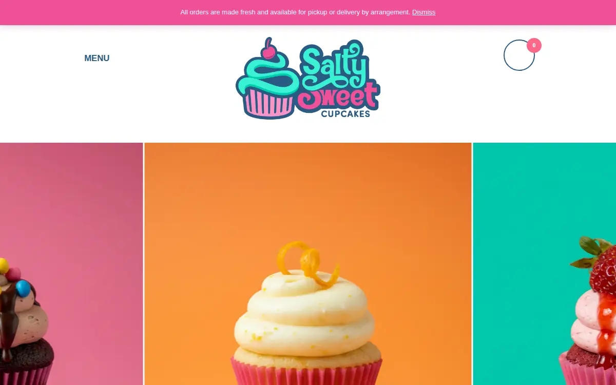 Homepage of Salty Sweet Cupcakes, LLC