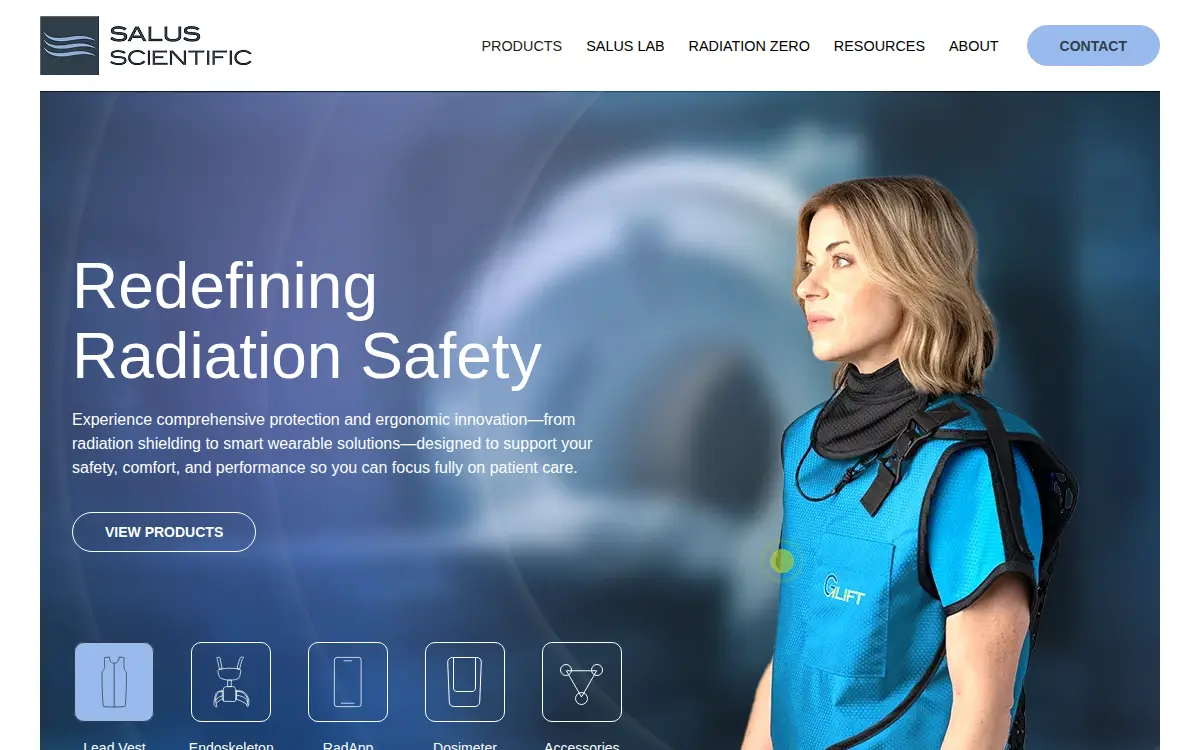 Homepage of Salus Scientific CORP