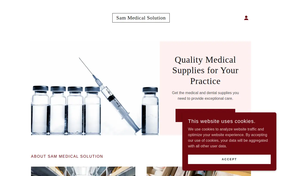 Homepage of Sam Medical Solution LLC