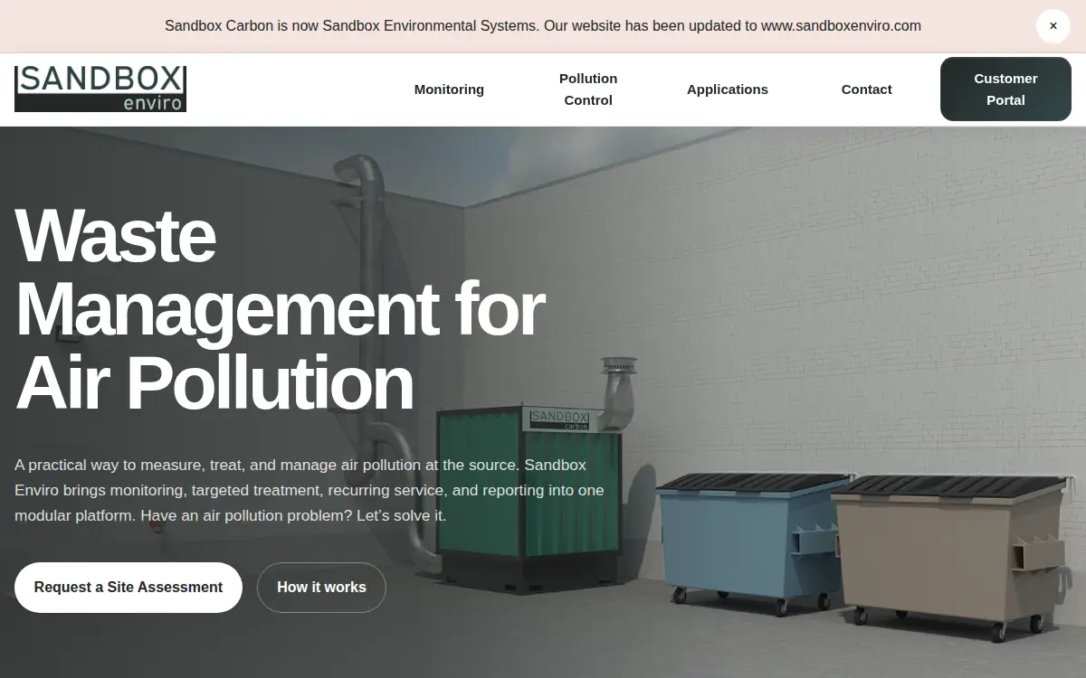 Homepage of Sandbox Carbon INC.