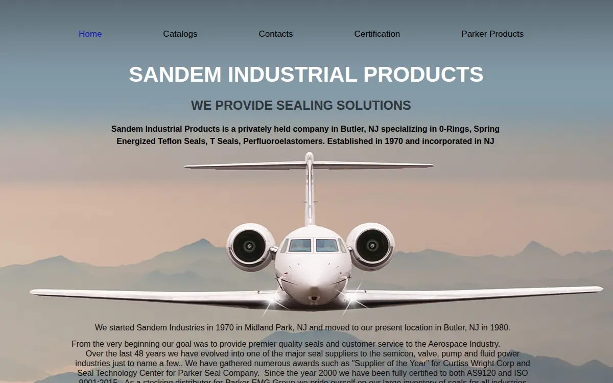 Homepage of Sandem Industries INC