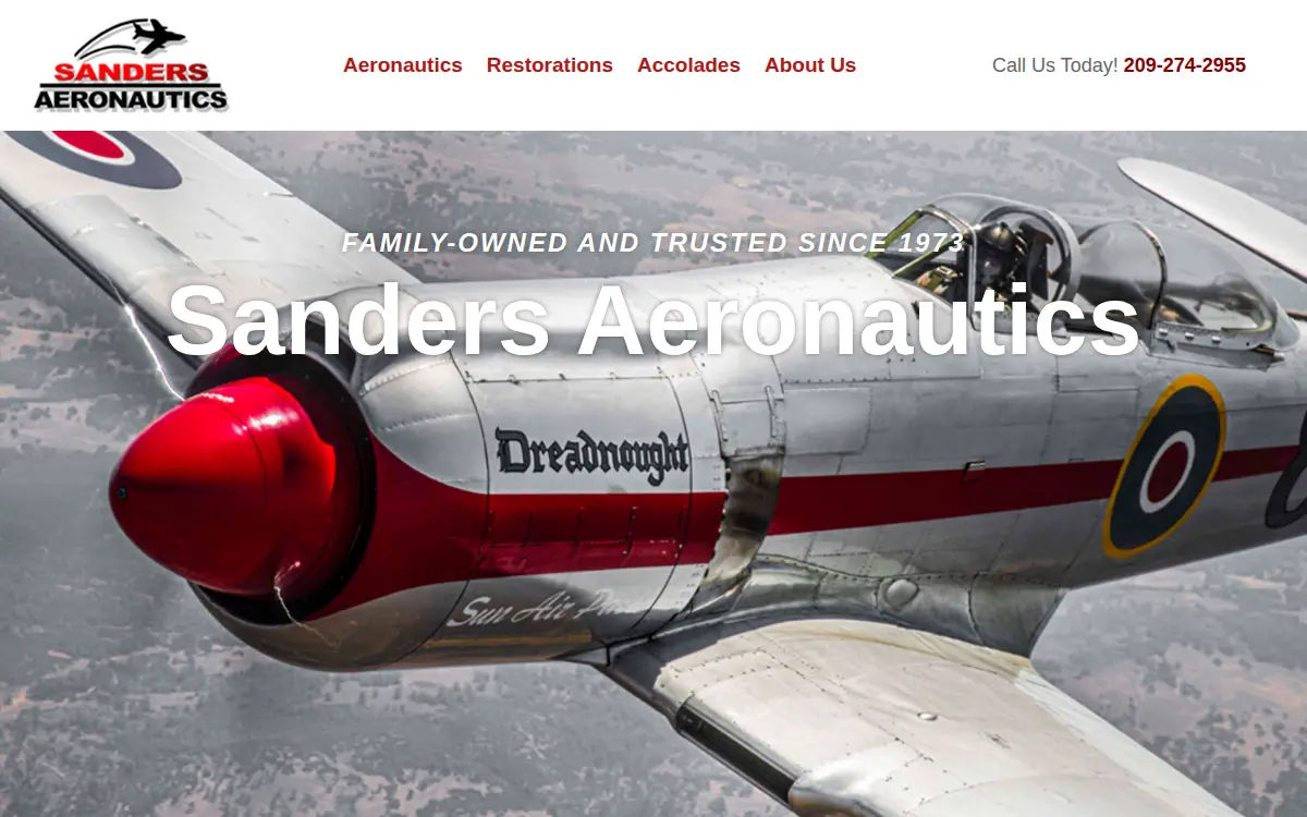 Homepage of Sanders Aircraft, INC.