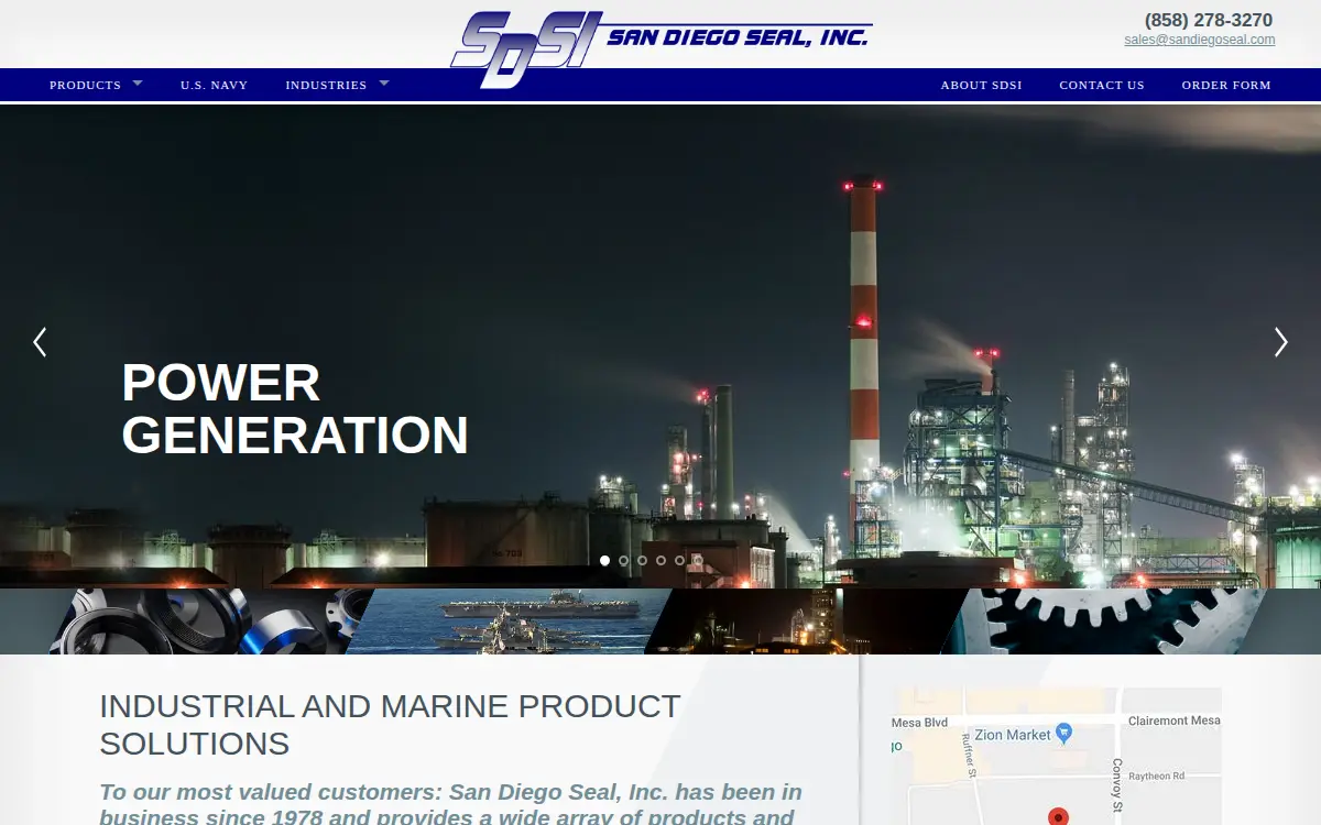 Homepage of San Diego Seal INC