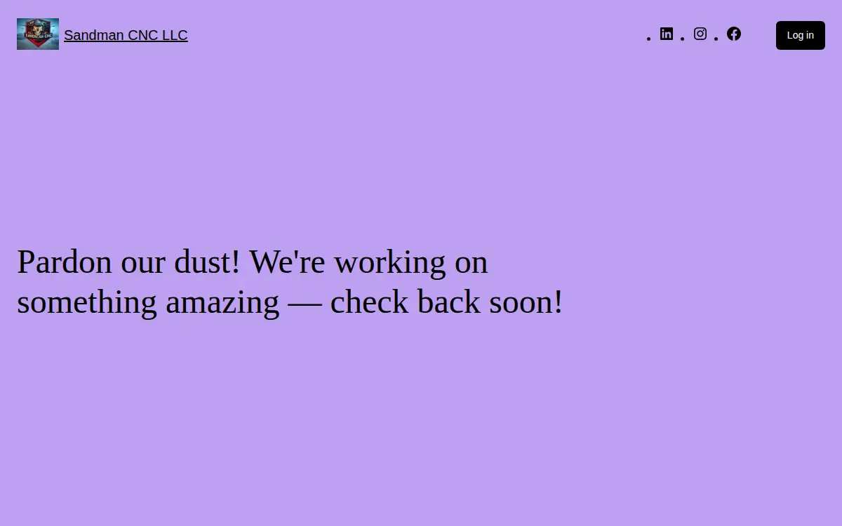 Homepage of Sandman Cnc LLC