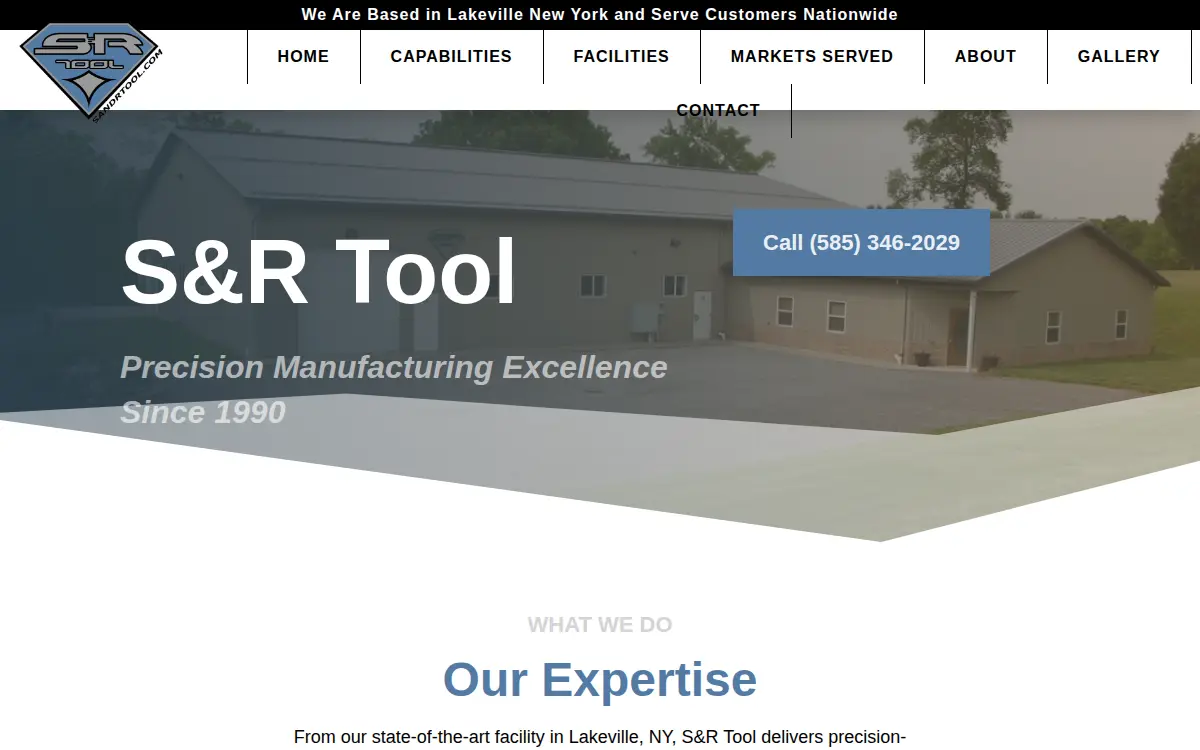 Homepage of S & R Tool, INC