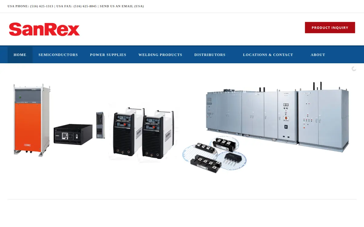 Homepage of Sanrex Corporation