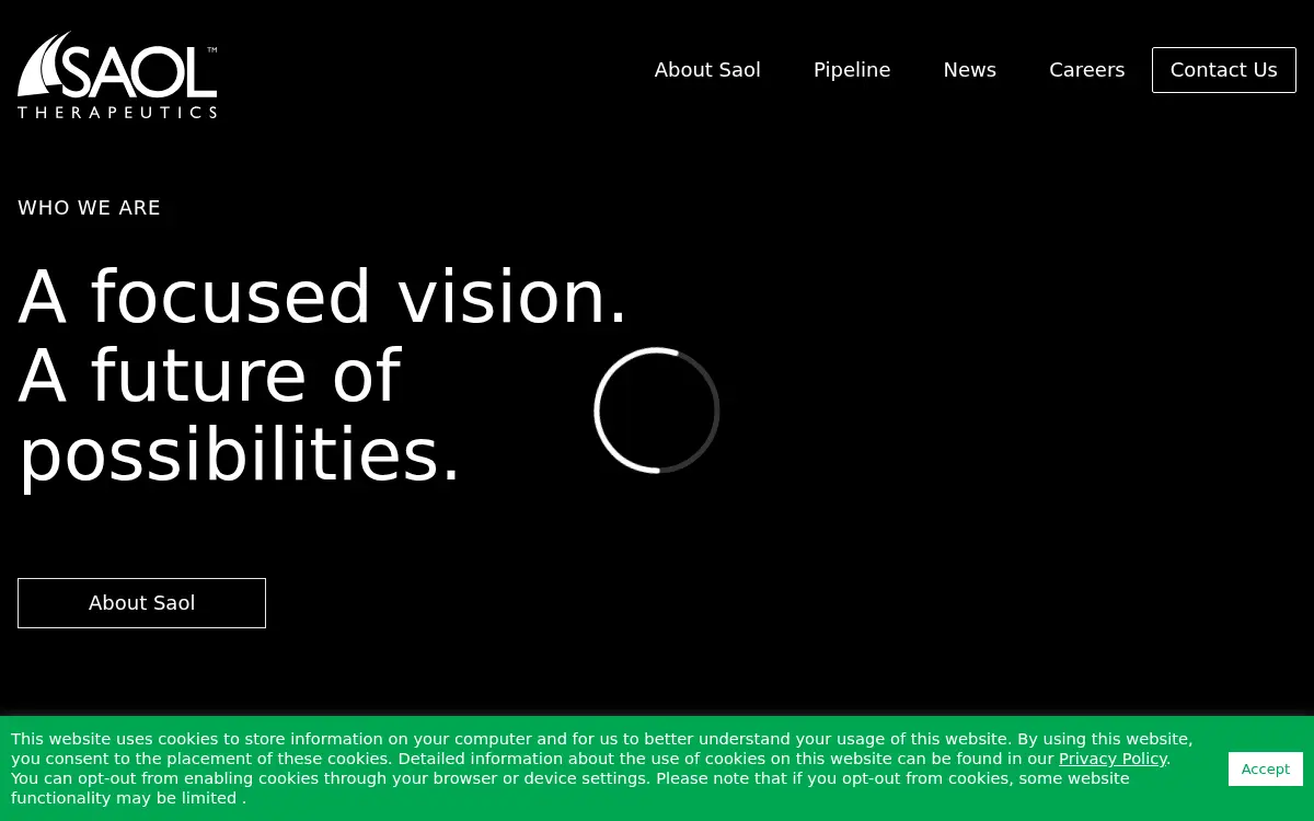 Homepage of Saol Therapeutics INC