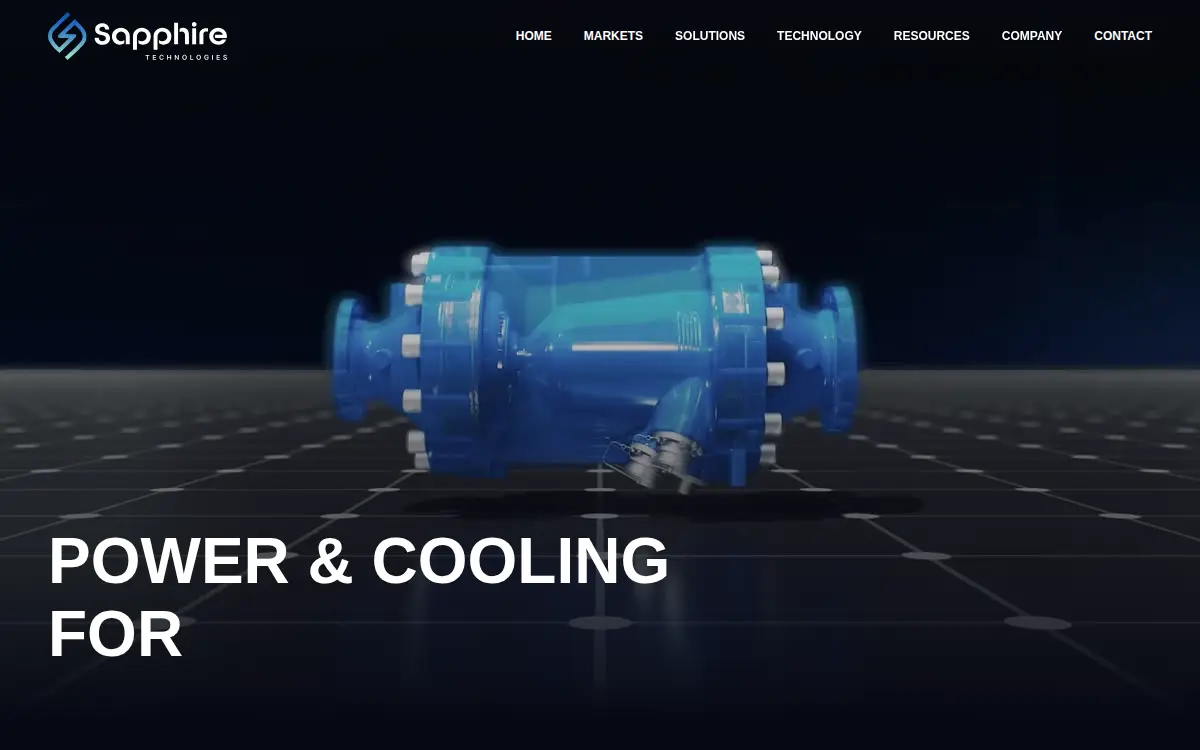 Homepage of Sapphire Technologies, INC.