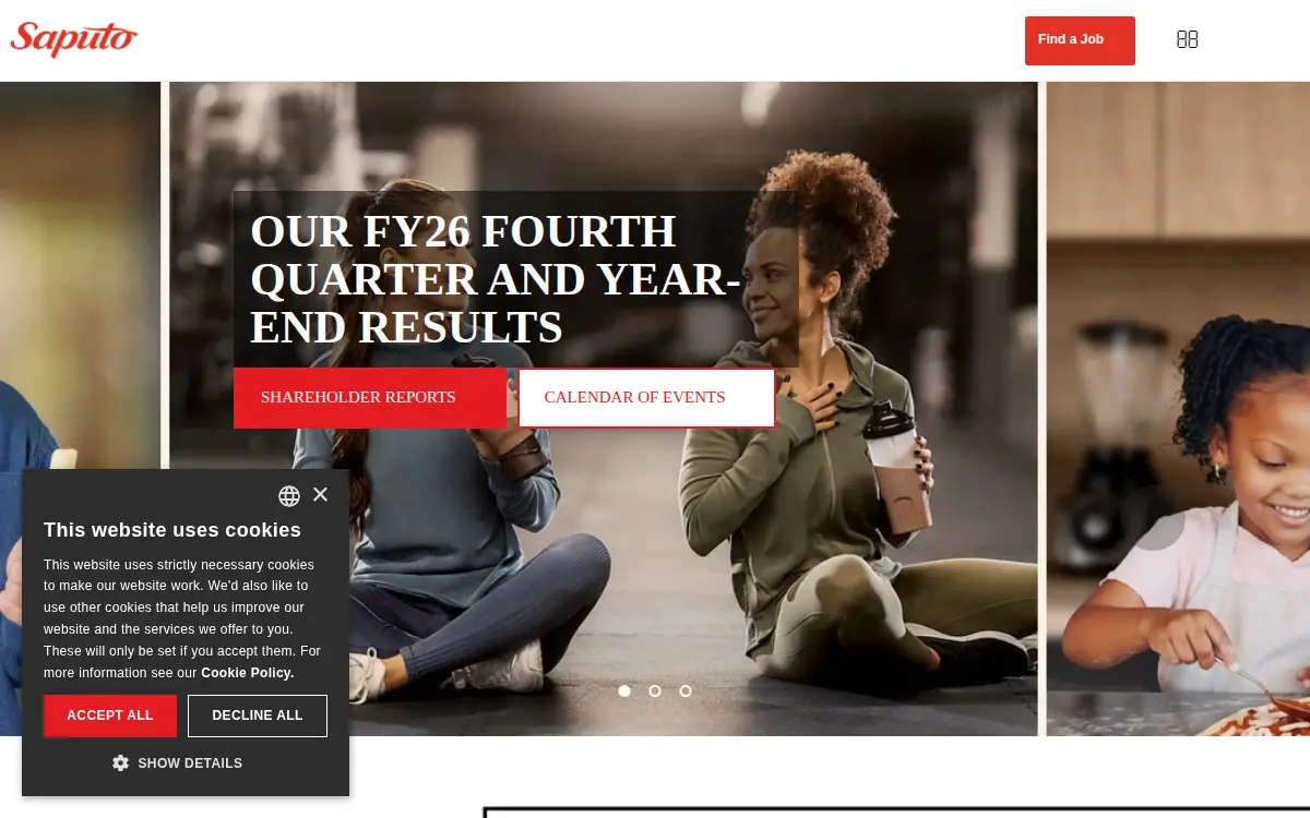 Homepage of Saputo Cheese USA INC
