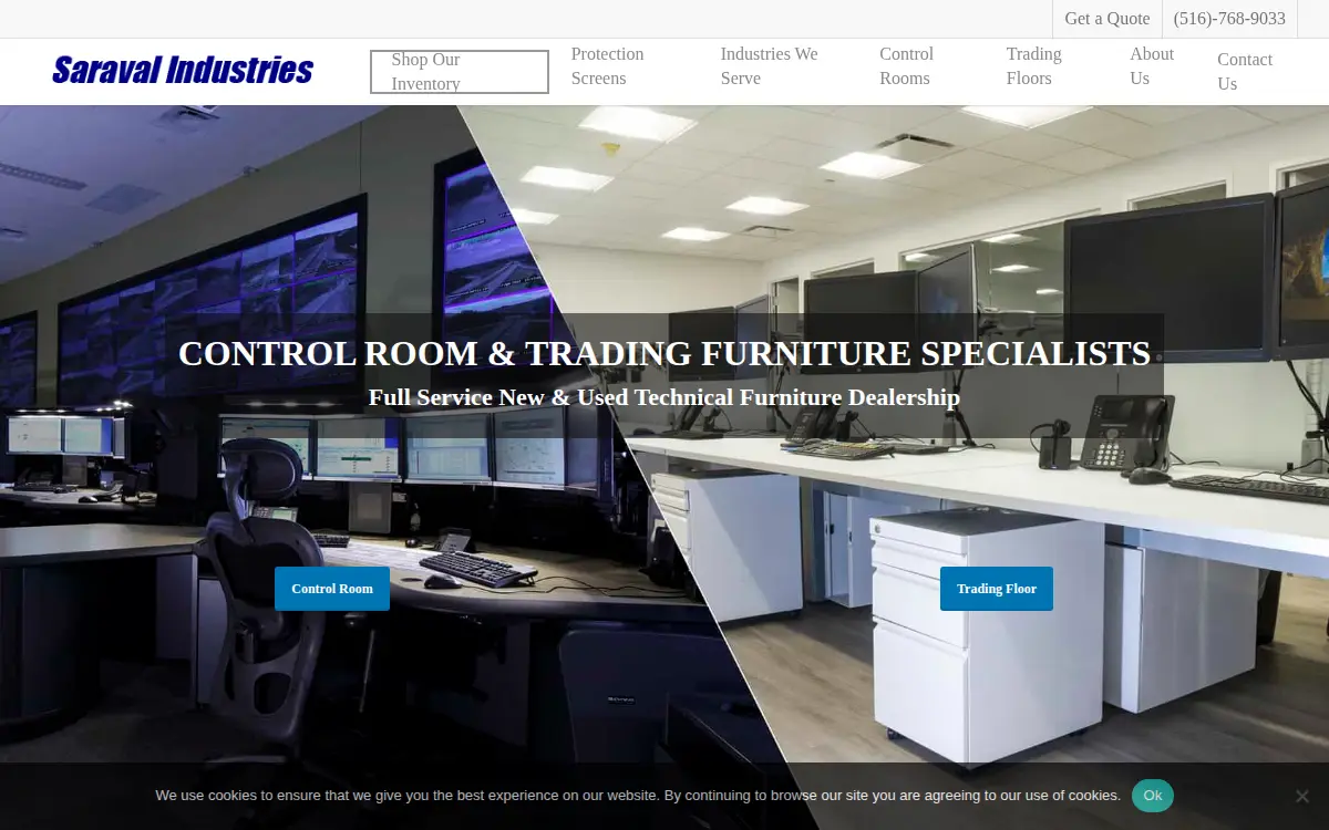 Homepage of Saraval Industries, CORP.
