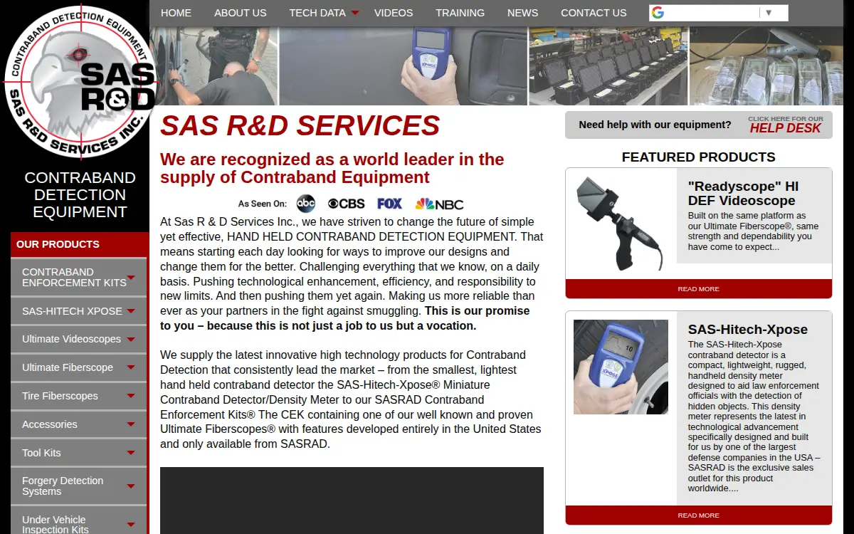 Homepage of Sas R & D Services, INC.