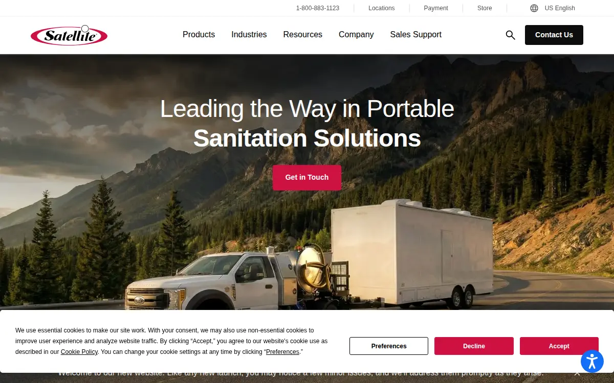 Homepage of Satellite Industries, INC