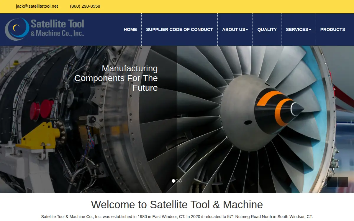 Homepage of Satellite Tool & Machine Co., INC.