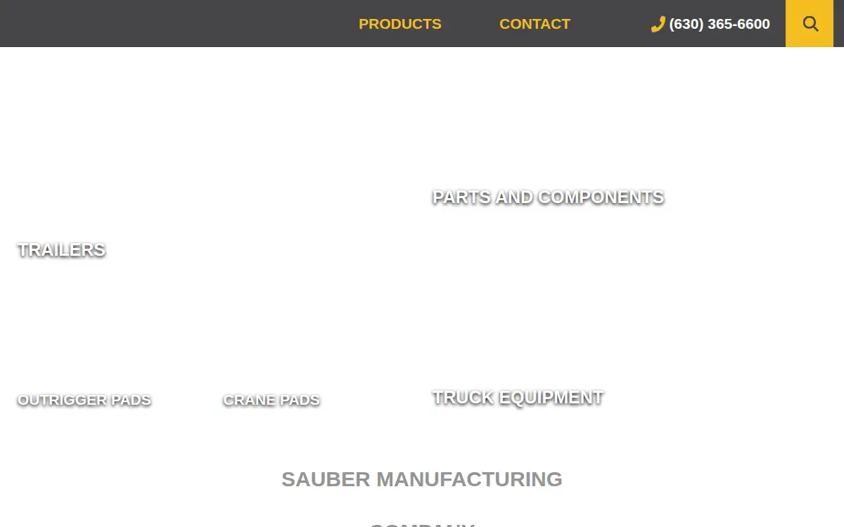 Homepage of Sauber Manufacturing CO