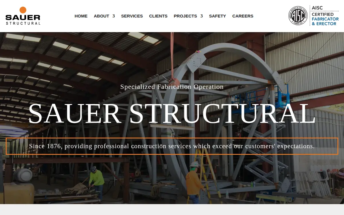Homepage of Sauer Structural LLC