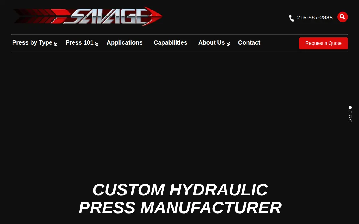 Homepage of Savage Engineering & Sales INC
