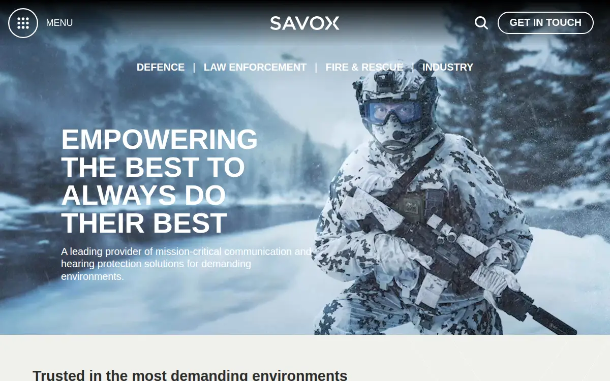 Homepage of Savox Communications INC