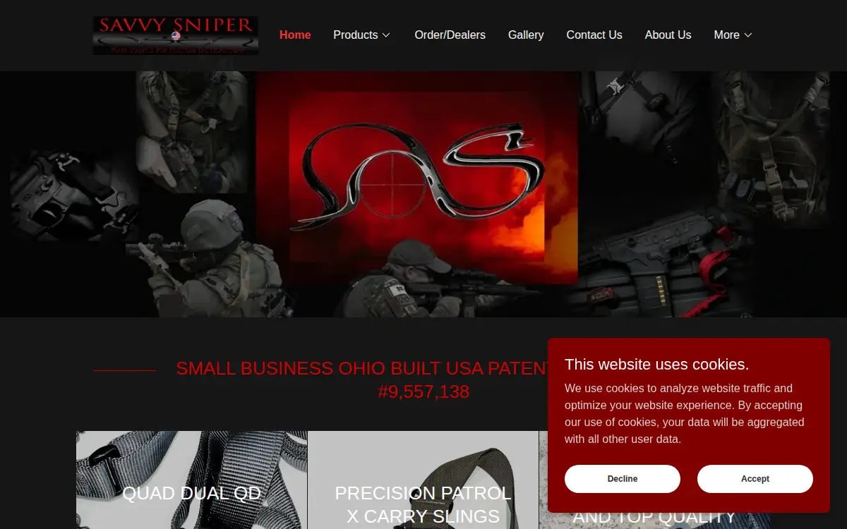 Homepage of Savvy Sniper LLC