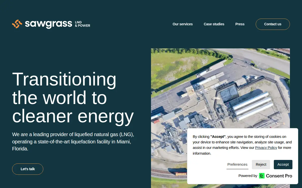 Homepage of Lng Holdings Florida LLC