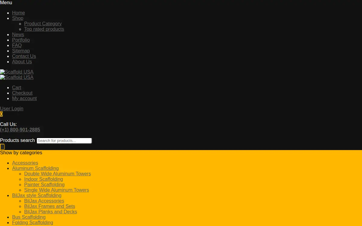 Homepage of Scaffolds Usa, INC.