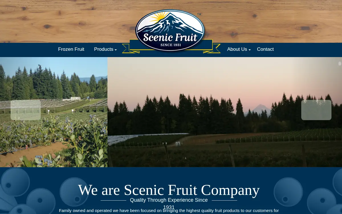 Homepage of Scenic Fruit Company LLC