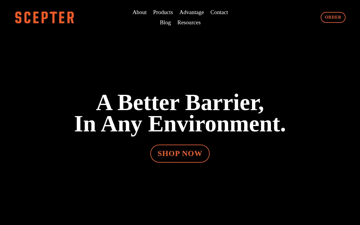 Homepage of Scepter, LLC