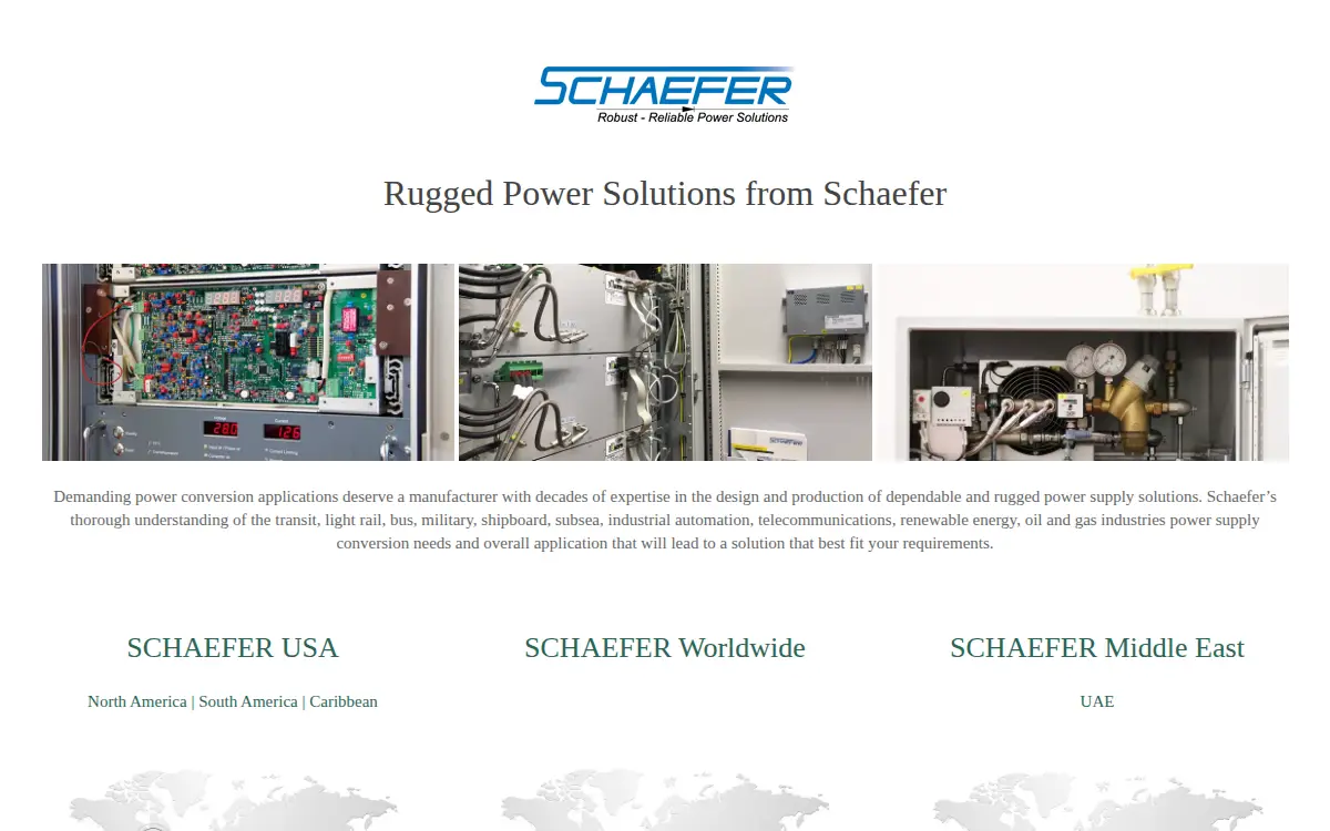 Homepage of Schaefer Electronics, INC.
