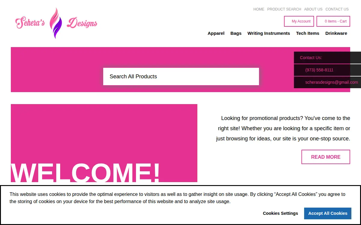 Homepage of Schera's Designs LLC