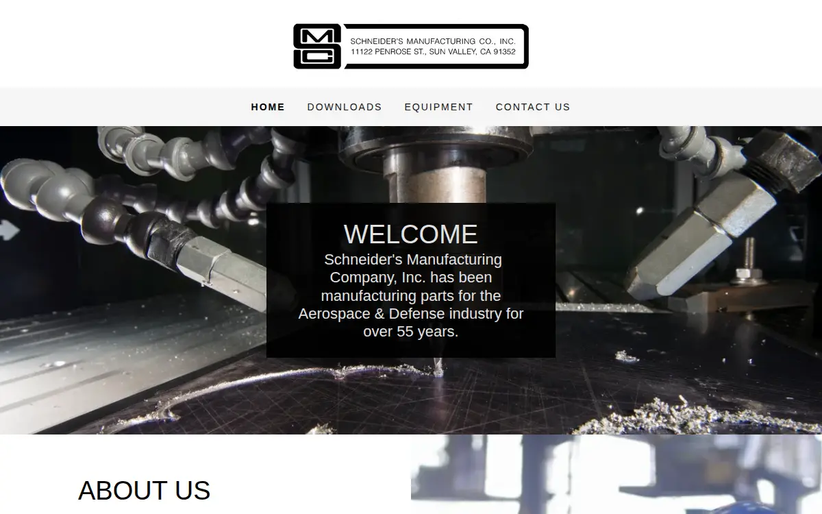 Homepage of Schneiders Manufacturing INC