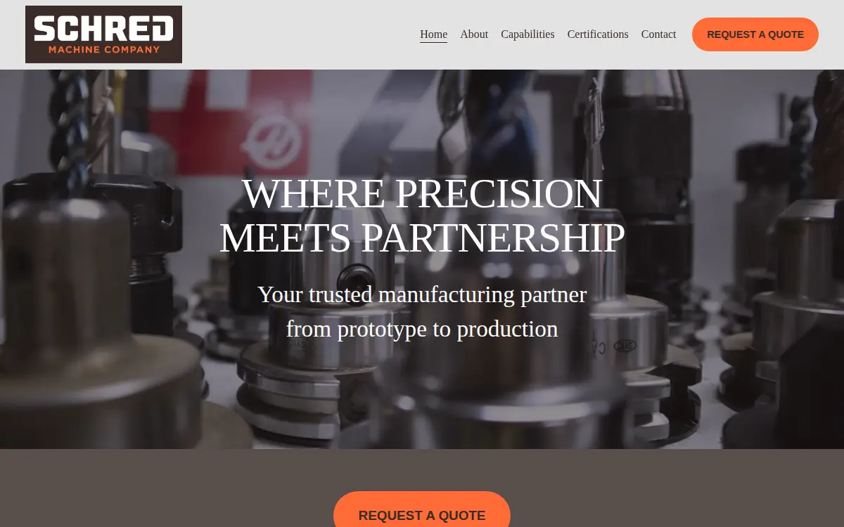Homepage of Schred Machine Company, INC.