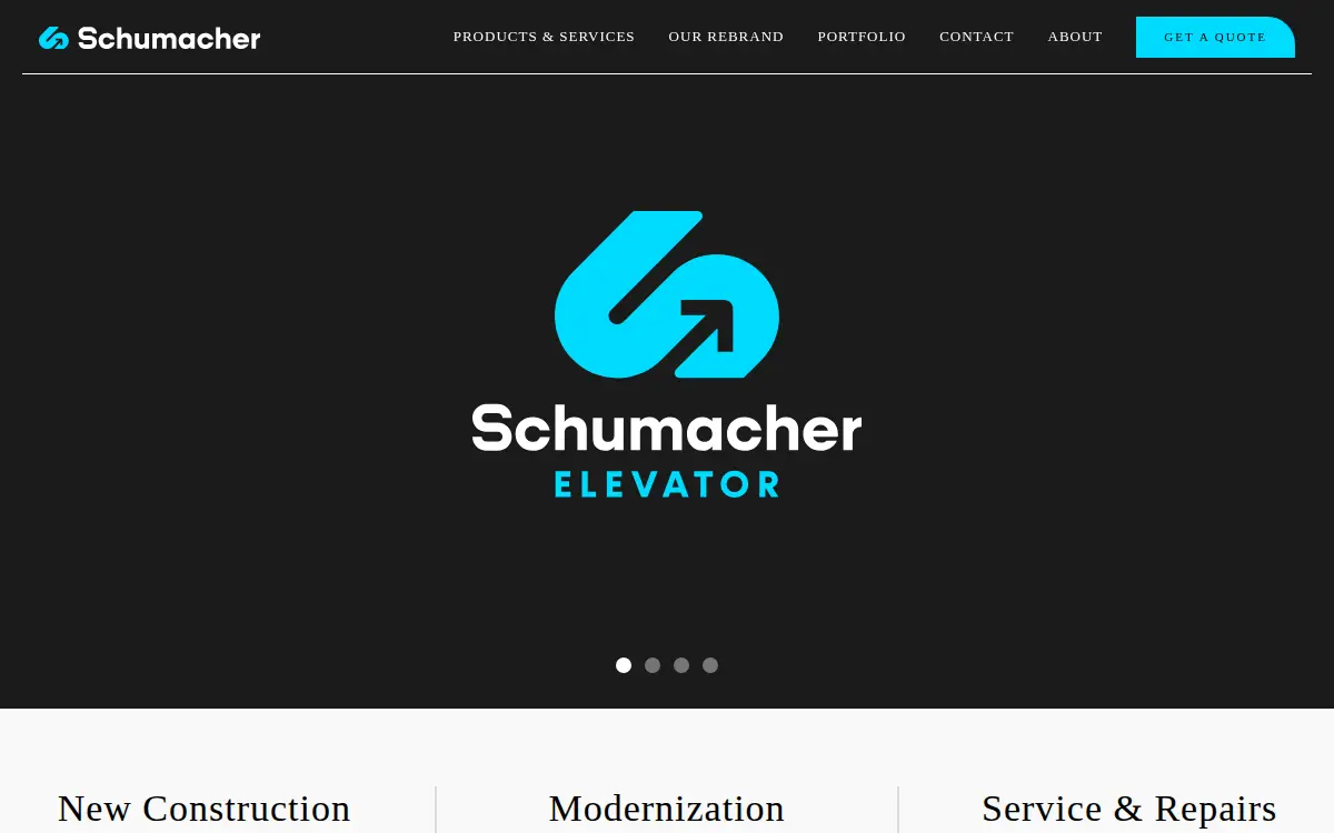 Homepage of Schumacher Elevator Company