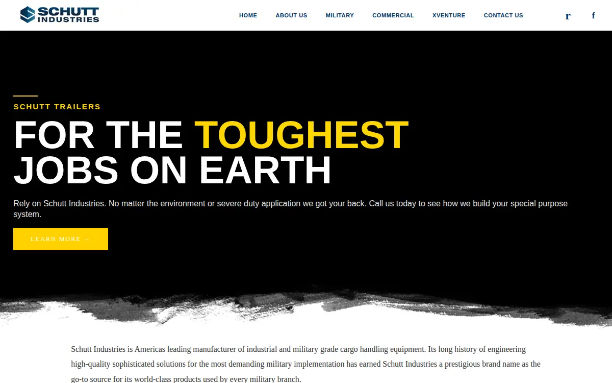 Homepage of Schutt Industries of Clintonville, Wis., INC.